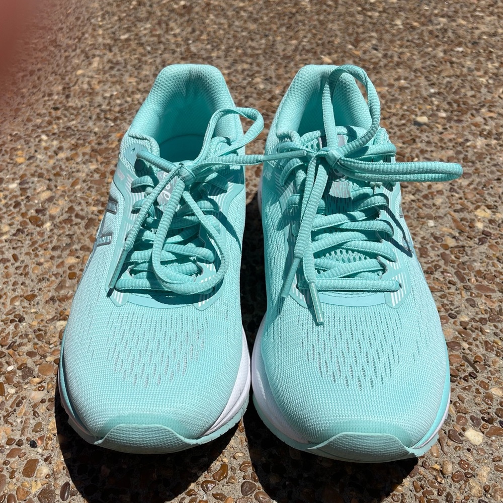 ASICS green tennis shoes
